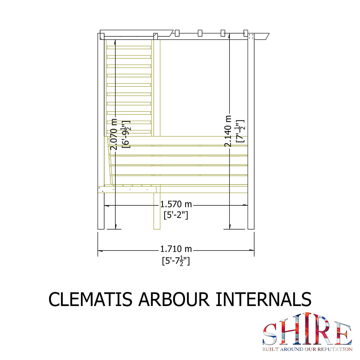 Clematis Arbour | 5x5 Pressure Treated Timber Corner Arbour