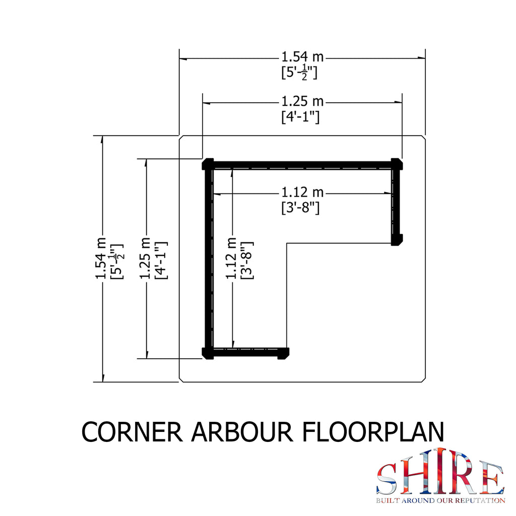 Corner Arbour | 4x4 Pressure Treated Timber Corner Arbour