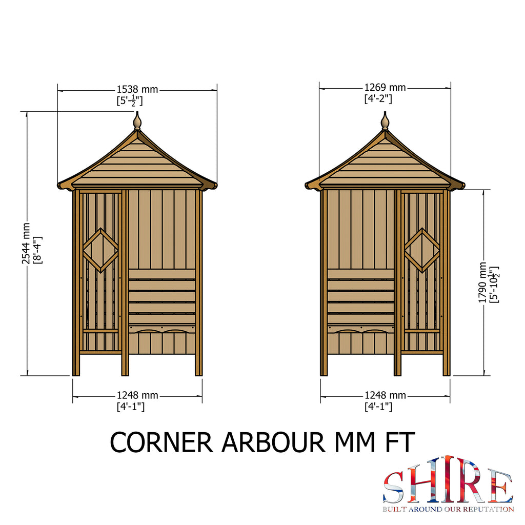 Corner Arbour | 4x4 Pressure Treated Timber Corner Arbour