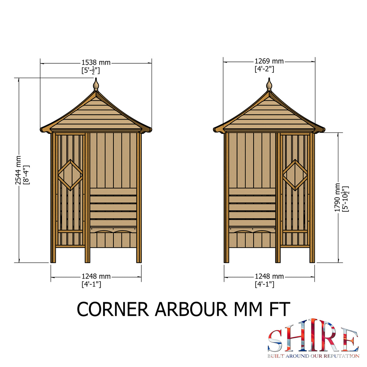 Corner Arbour | 4x4 Pressure Treated Timber Corner Arbour