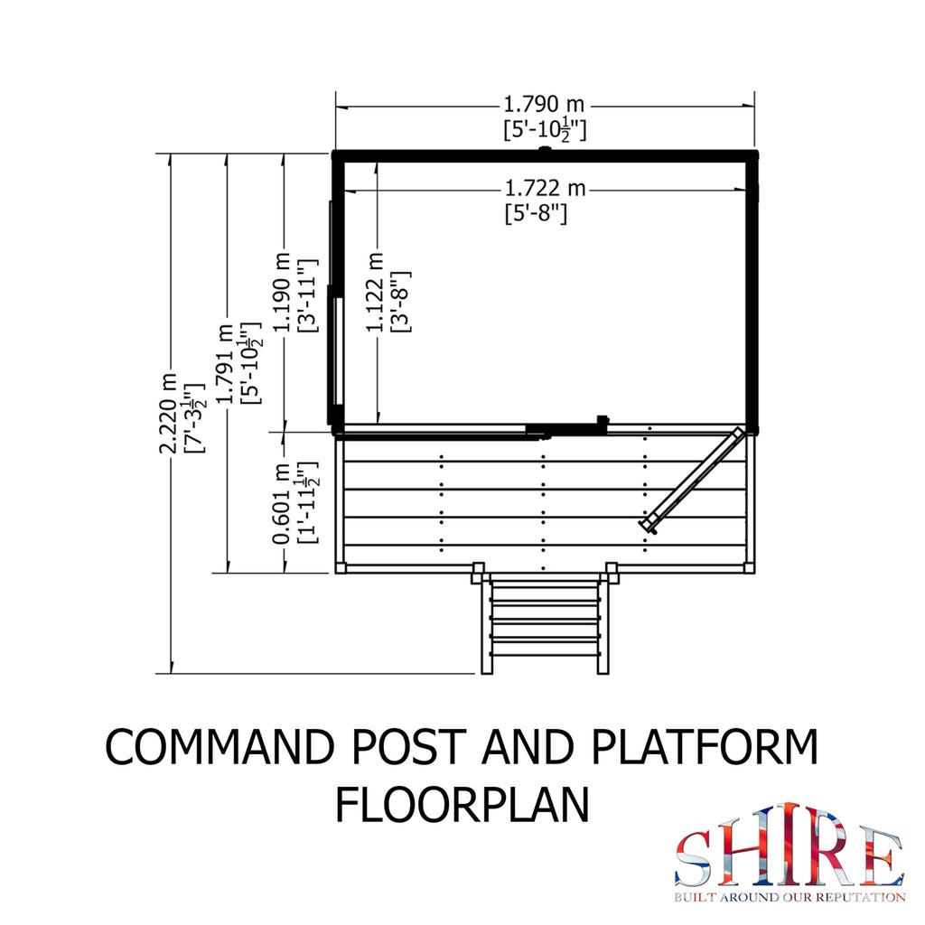 Shire Command Post 6x6 Playhouse with Platform