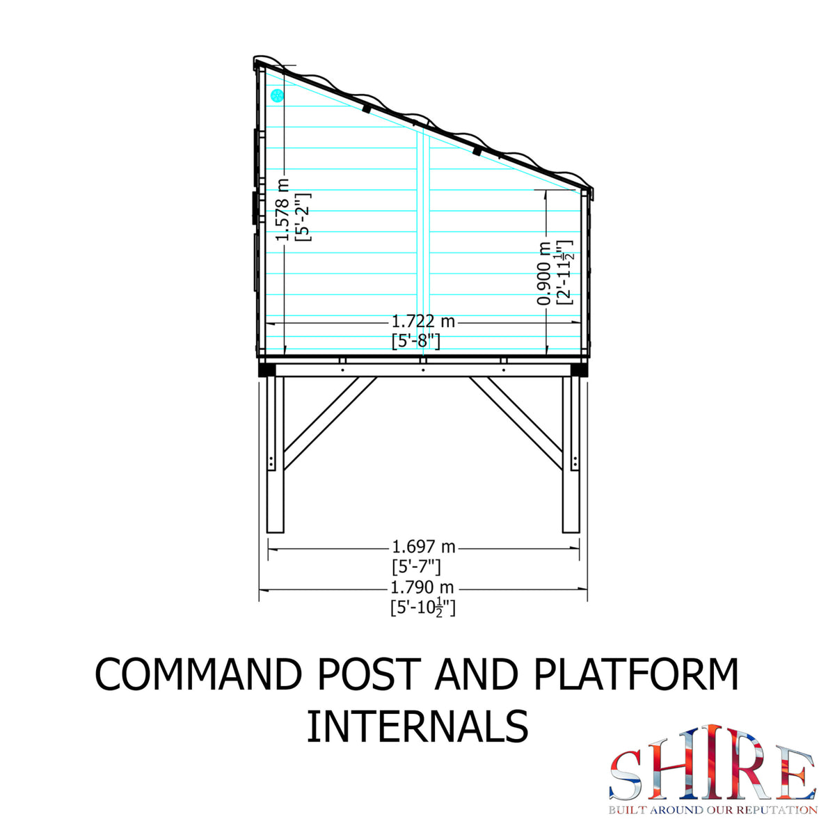 Shire Command Post 6x6 Playhouse with Platform