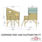 Shire Command Post 6x6 Playhouse with Platform