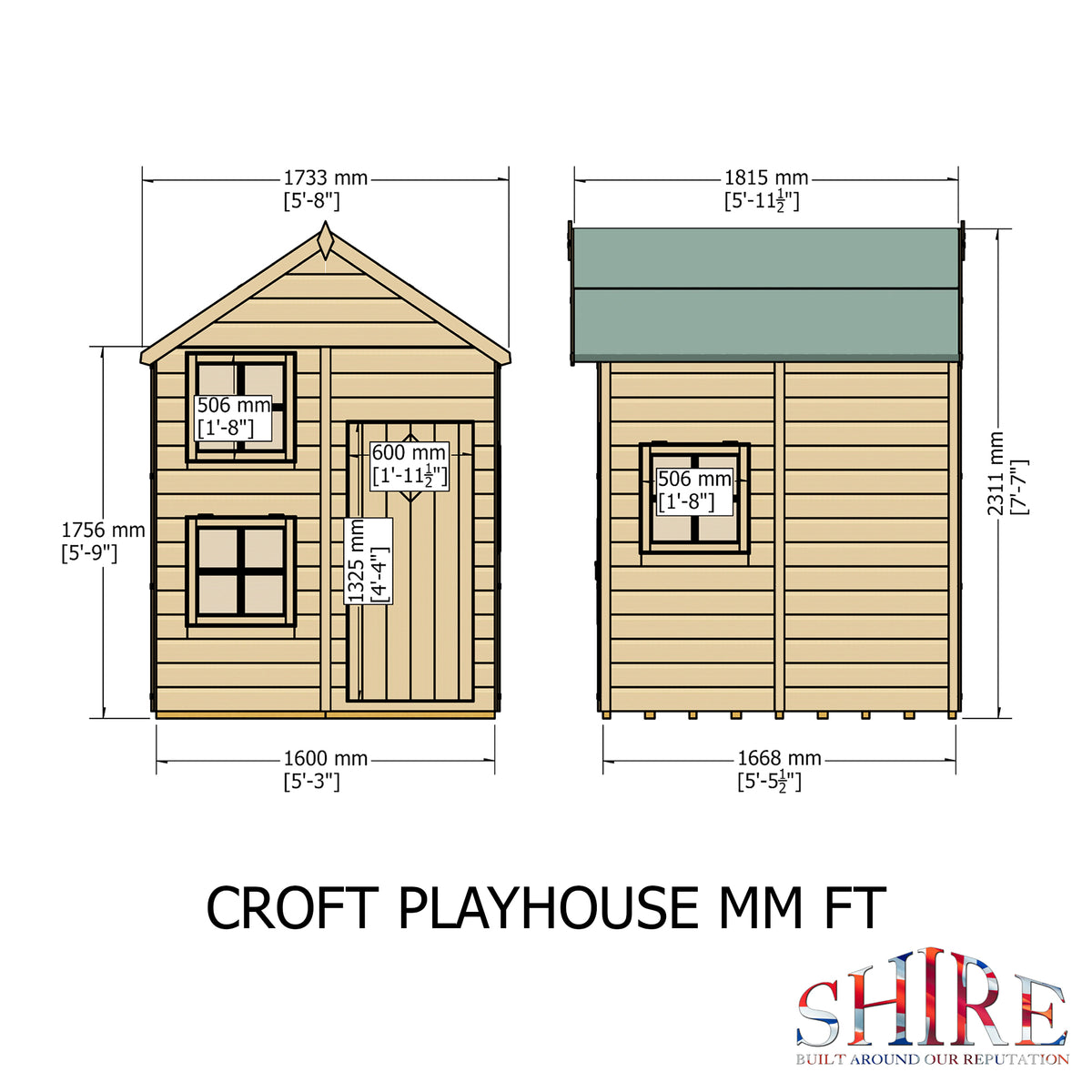 Croft Playhouse | 5x5 Shiplap Timber Playhouse