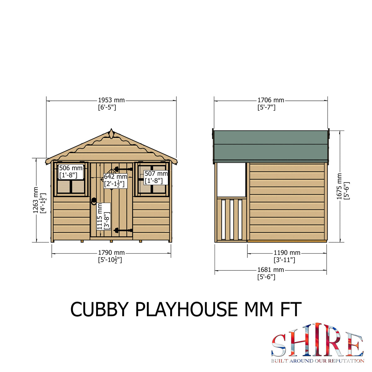 Cubby Playhouse | 6x4 Shiplap Timber Playhouse