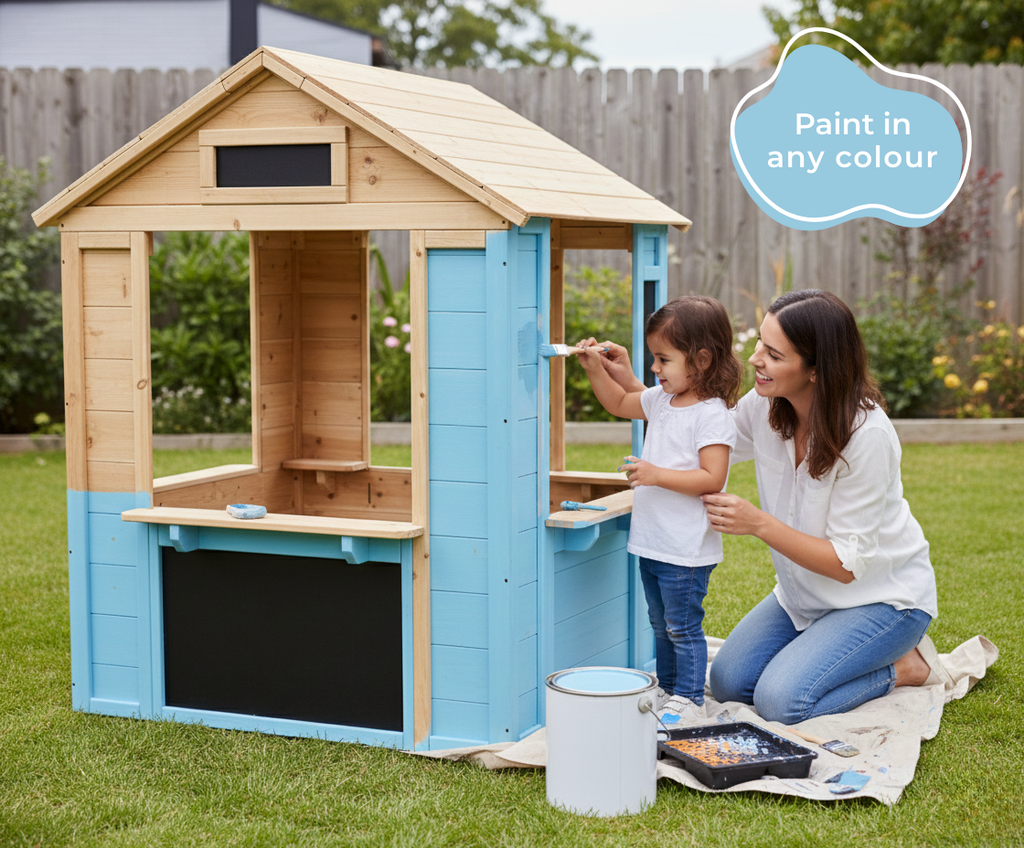 Wooden Café Shop Playhouse | Kids' Role-Play Shop & Kitchen