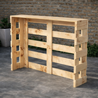Rustic Wooden Pallet Style Bar | Handcrafted Garden Bar