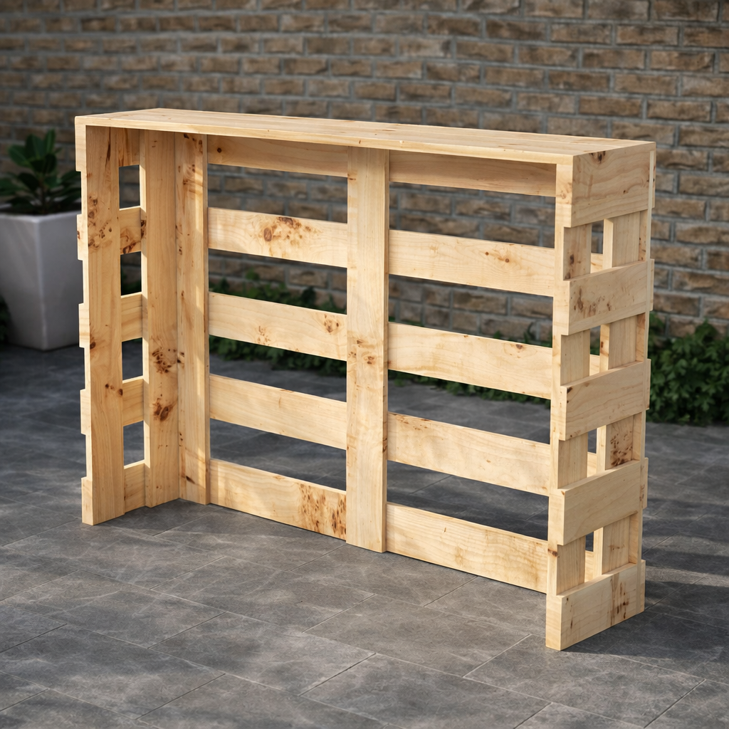 Rustic Wooden Pallet Style Bar | Handcrafted Garden Bar