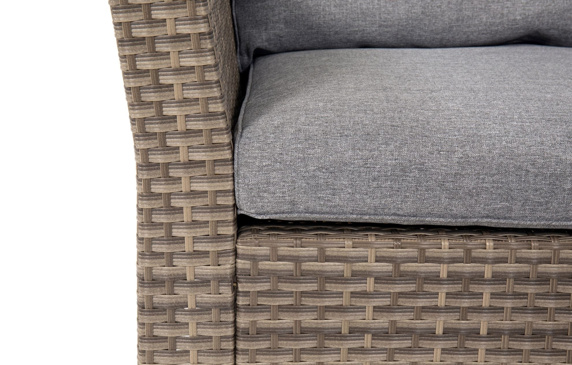 Chesterton Grey 5 Seater Rattan Garden Corner Sofa Set with Cushion Box