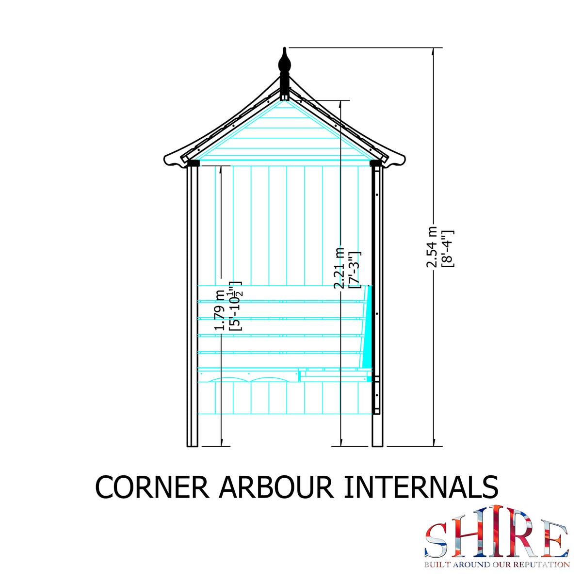 Corner Arbour | 4x4 Pressure Treated Timber Corner Arbour