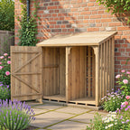 Country Log Store | 5x2 Pressure Treated Timber Log and Tool Store