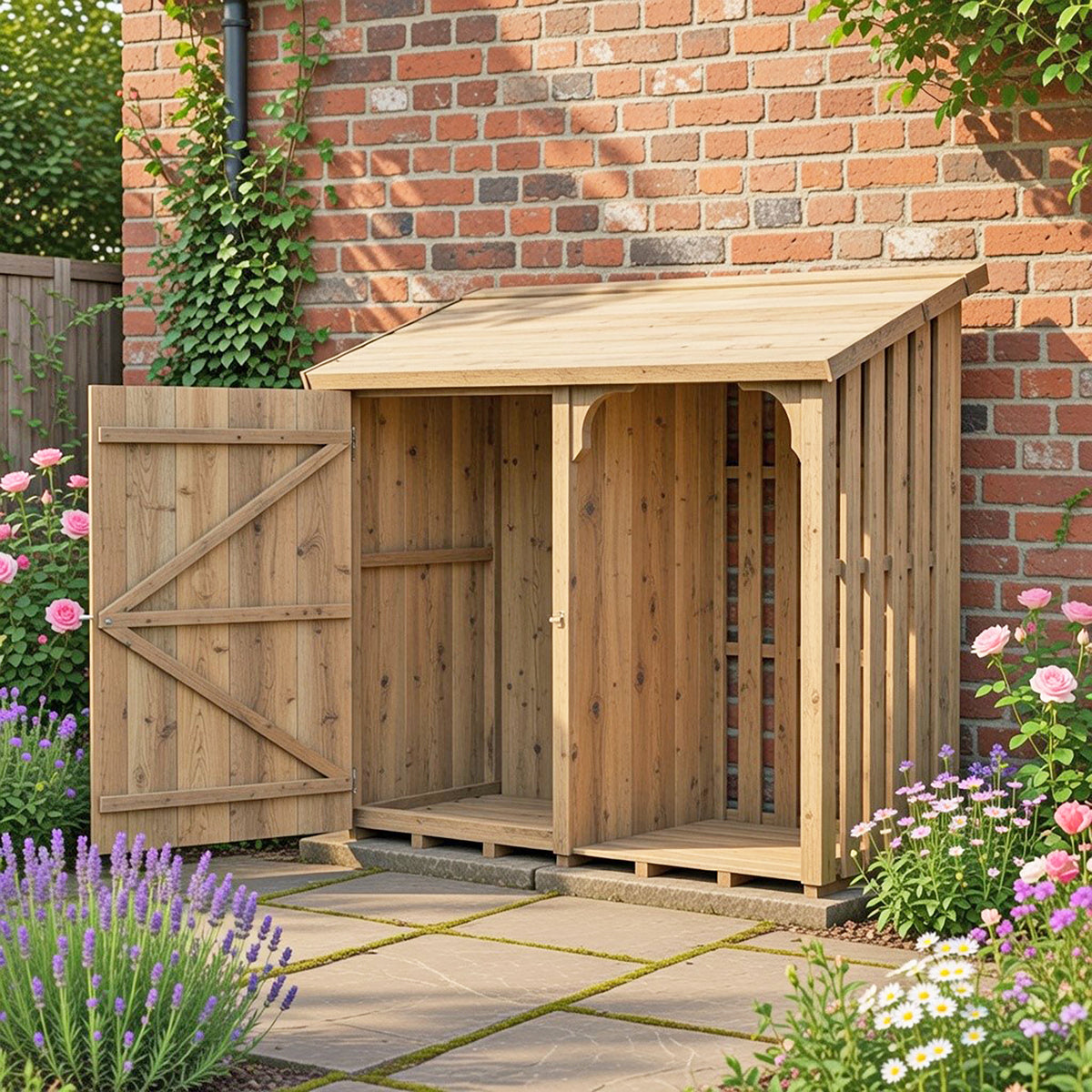 Country Log Store | 5x2 Pressure Treated Timber Log and Tool Store