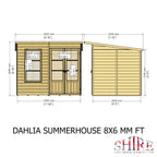 Dahlia Pent Summerhouse 8x6 – Shire timber summerhouse