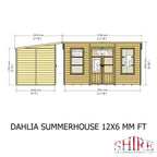 Dahlia Pent Summerhouse 12x6 – Shire timber summerhouse