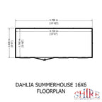 Dahlia Pent Summerhouse 16x6 – Shire timber summerhouse