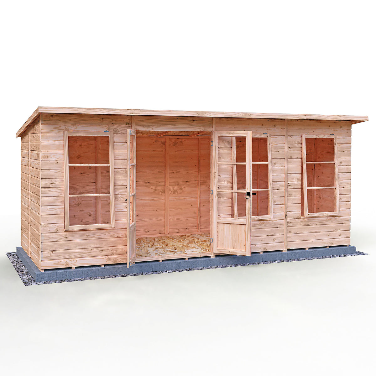 Dahlia Pent Summerhouse 16x6 – Shire timber summerhouse