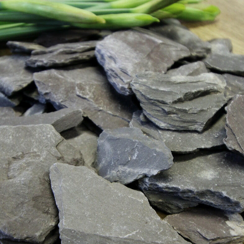 Welsh Blue Plum Slate Chippings | 40mm Crushed Slate for Borders