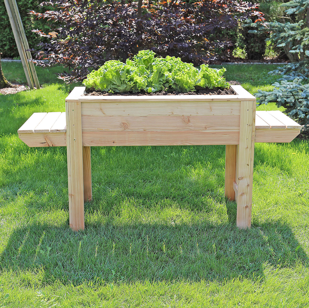 Dim Larch Planter | Shire 3x2 Raised Timber Garden Planter