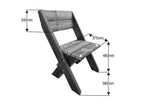 DeckFusion Wooden Rounded Picnic Table and Four Chairs Set