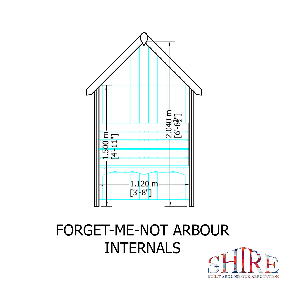 Forget Me Not Arbour | 4x2 Pressure Treated Timber Garden Arbour