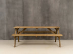 Fortem Pub Style Picnic Table and Benches Set - Rustic Finish