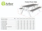 Fortem Pub Style Picnic Table Benches Set