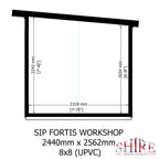 Fortis SIP Workshop Style B | End Door Insulated Garden Workshop