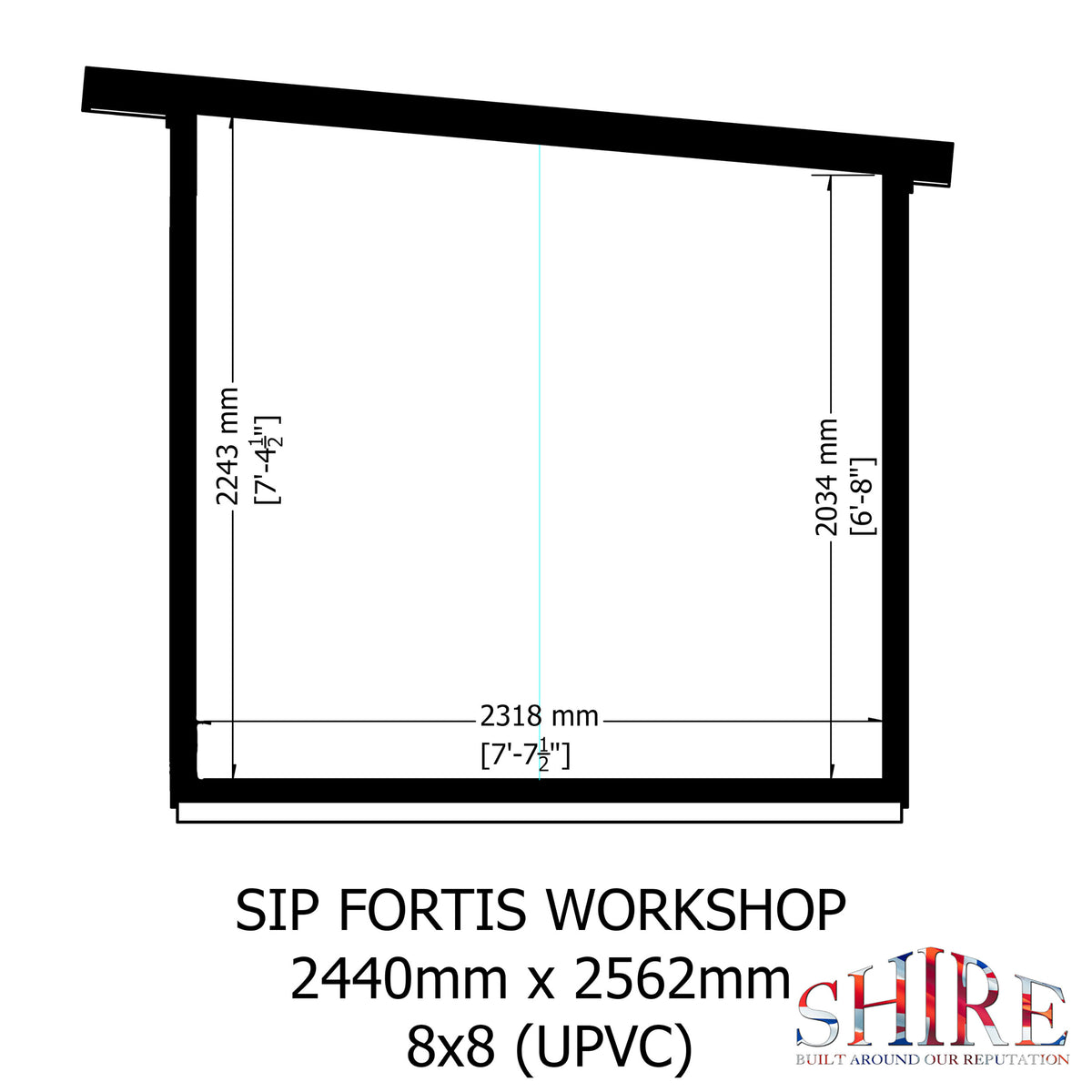 Fortis SIP Workshop Style B | End Door Insulated Garden Workshop