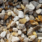 Gold & White Gravel | 20mm Blended Decorative Chippings
