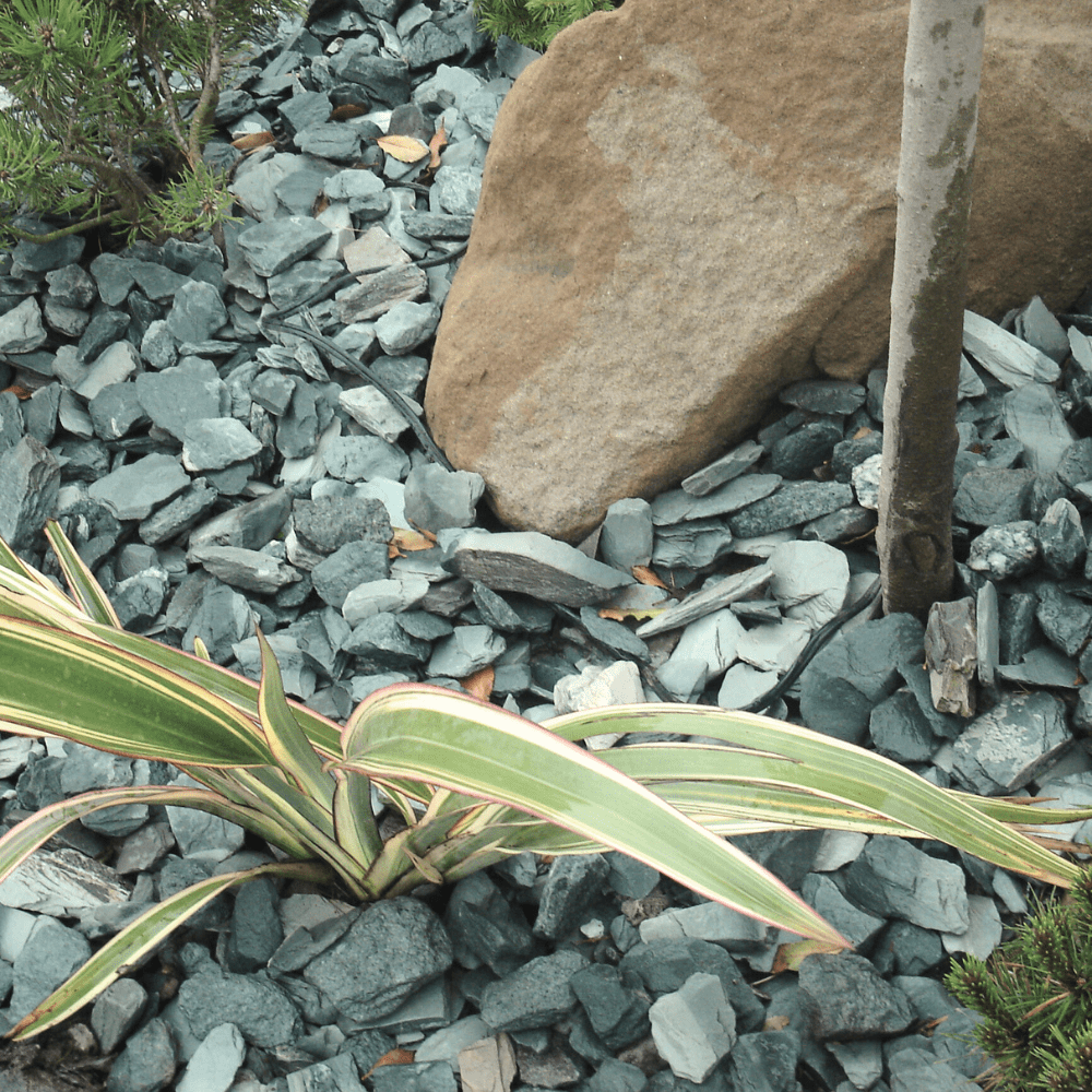 Welsh Green Slate Chippings | 40mm Crushed Slate for Borders