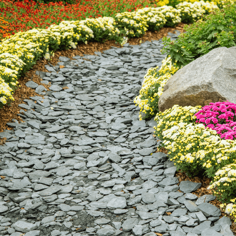 Welsh Green Slate Chippings | 20mm Crushed Slate