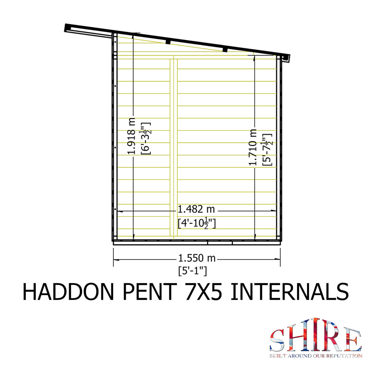 Haddon Pent Summerhouse | 7 x 5 Shiplap Timber Summerhouse
