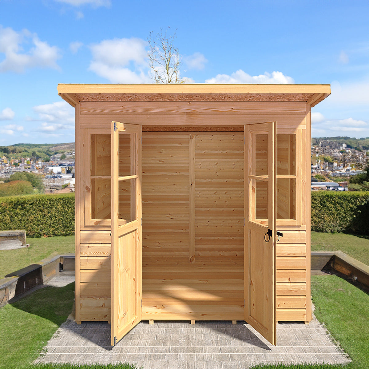 Haddon Pent Summerhouse | 7 x 5 Shiplap Timber Summerhouse