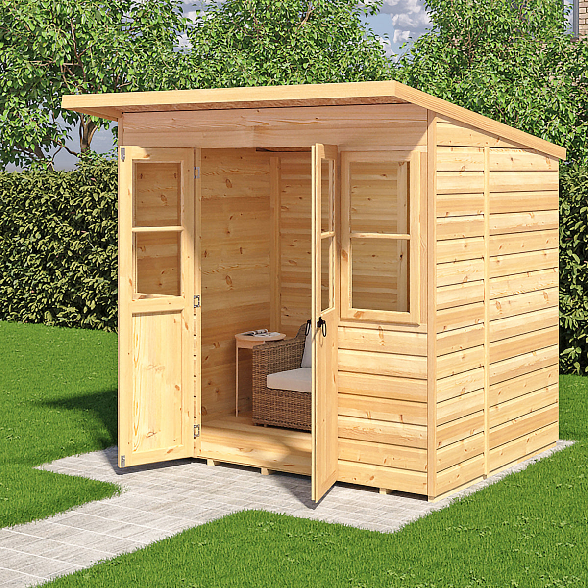 Haddon Pent Summerhouse | 7 x 5 Shiplap Timber Summerhouse