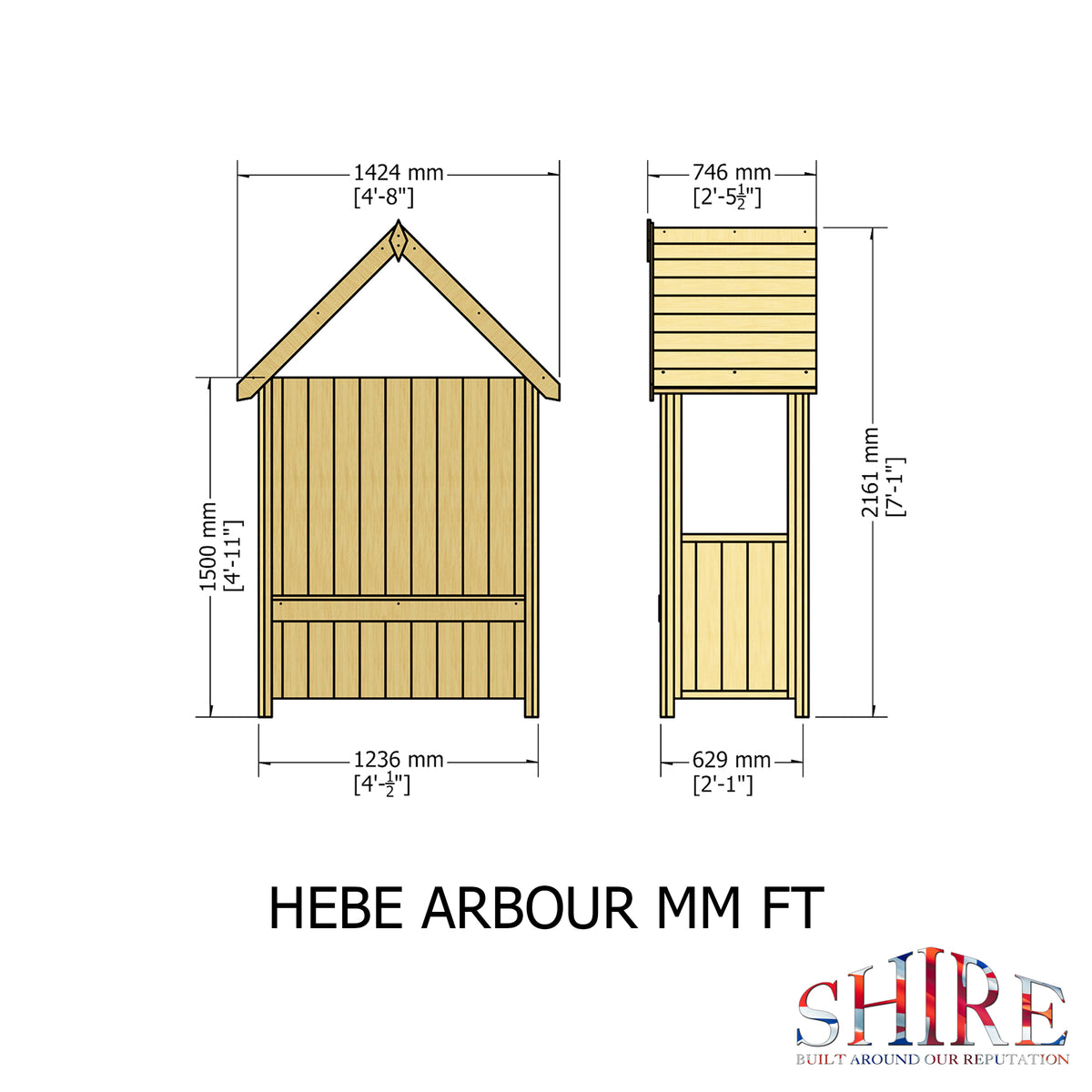 Hebe Garden Arbour | Pressure Treated Timber Garden Arbour