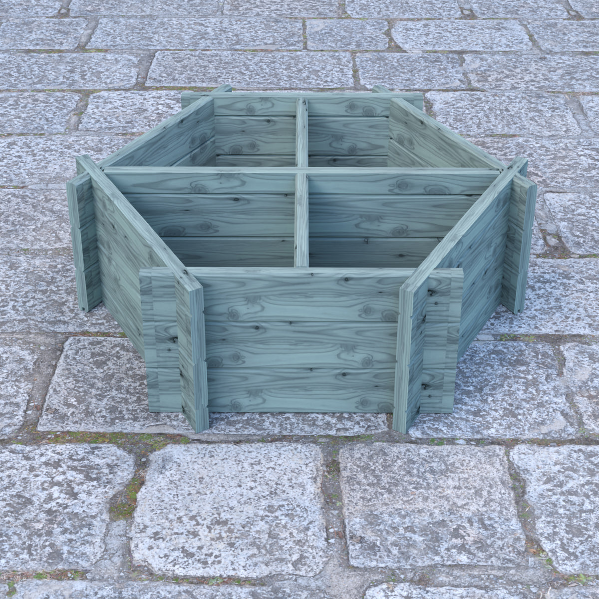 Hexagonal Planter | Shire 4-Section Pressure Treated Timber Feature Planter