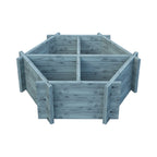 Hexagonal Planter | Shire 4-Section Pressure Treated Timber Feature Planter