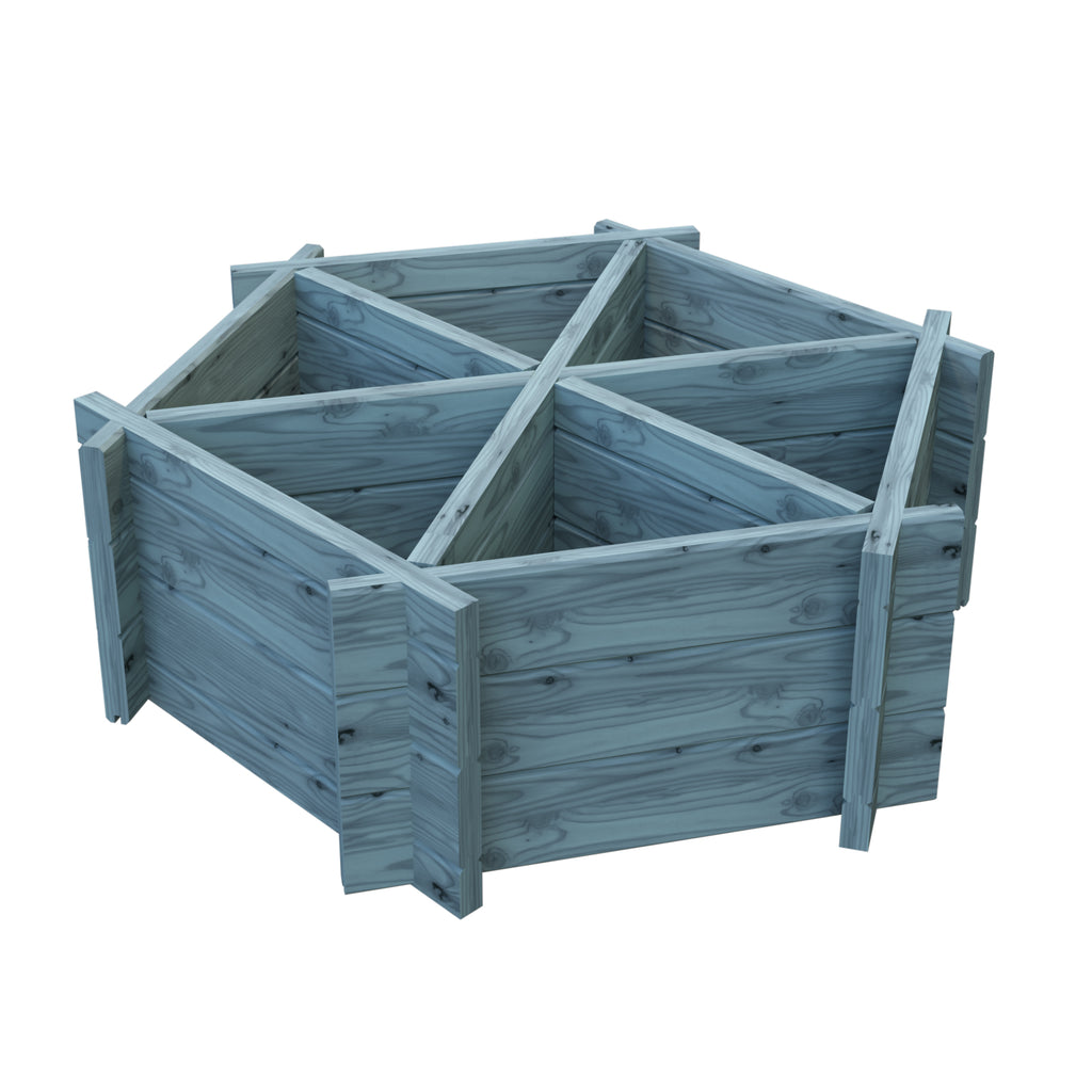 Hexagonal Planter | Shire 6-Section Pressure Treated Timber Feature Planter