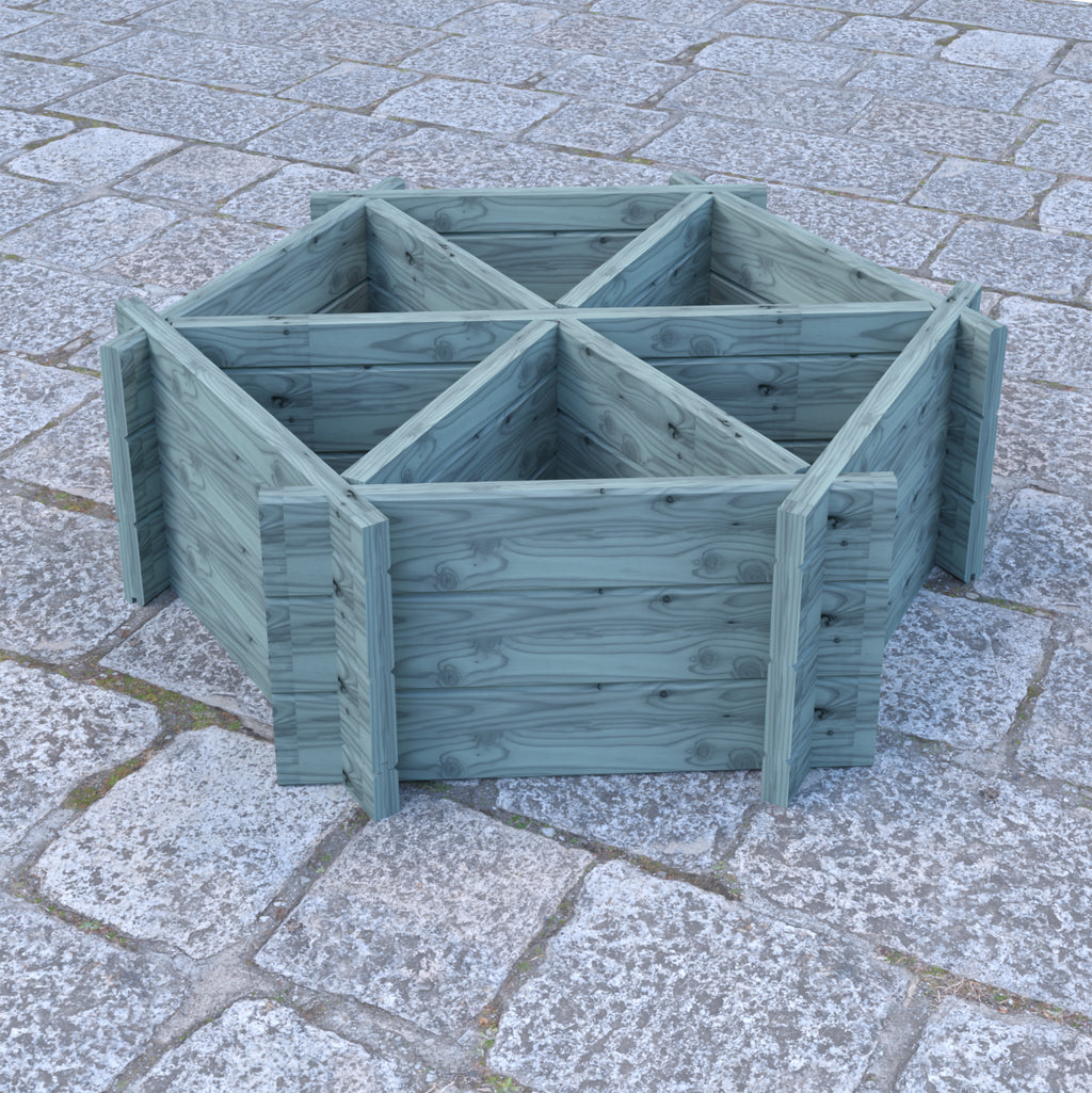 Hexagonal Planter | Shire 6-Section Pressure Treated Timber Feature Planter