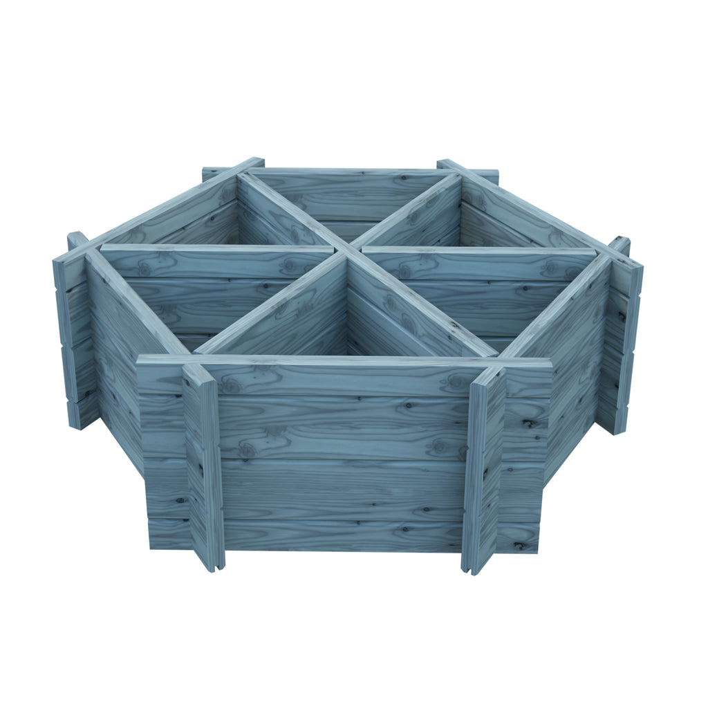 Hexagonal Planter | Shire 6-Section Pressure Treated Timber Feature Planter