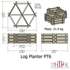 Hexagonal Planter | Shire 6-Section Pressure Treated Timber Feature Planter