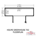 Holme Greenhouse | 7x3 Glazed Timber Greenhouse