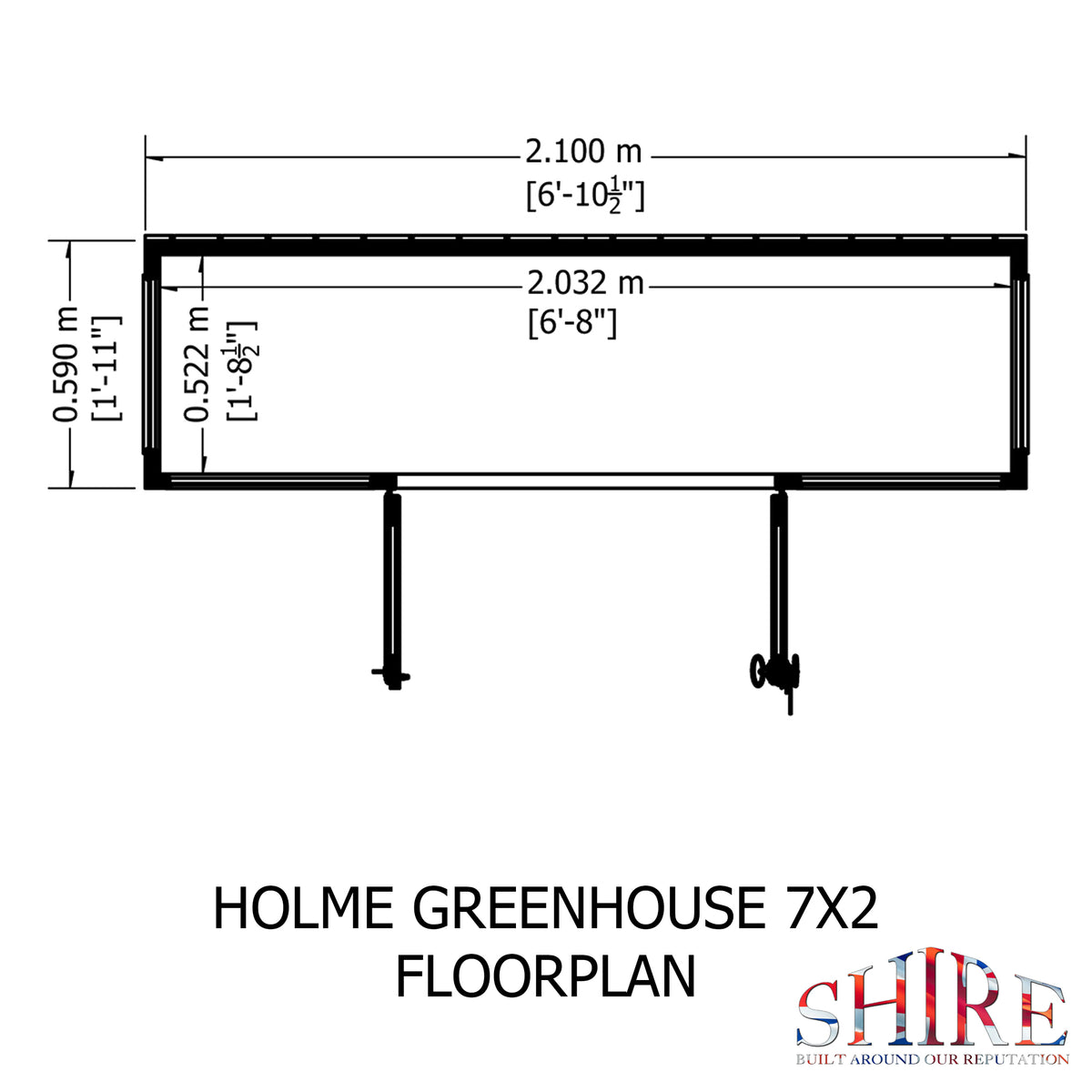 Holme Greenhouse | 7x3 Glazed Timber Greenhouse