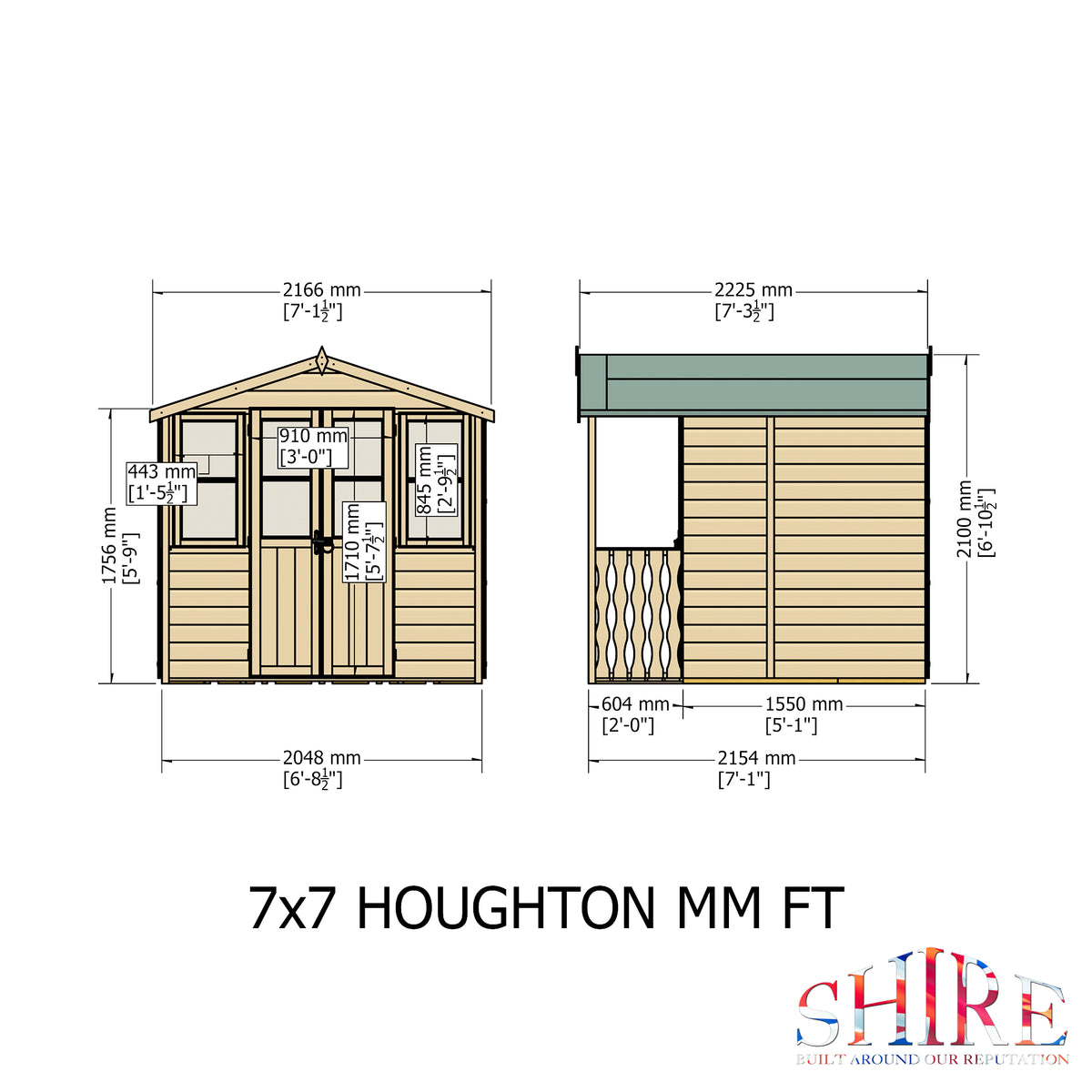 Houghton Summerhouse | 7 x 7 Shiplap Timber Summerhouse