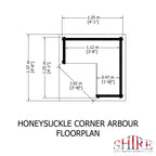 Honeysuckle Corner Arbour | 4x4 Pressure Treated Timber Corner Arbour