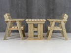 Hazels Companion Table And Chairs Set, Wooden Outdoor Dining Set