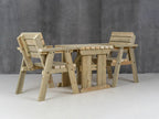 Hazels Companion Table And Chairs Set, Wooden Outdoor Dining Set
