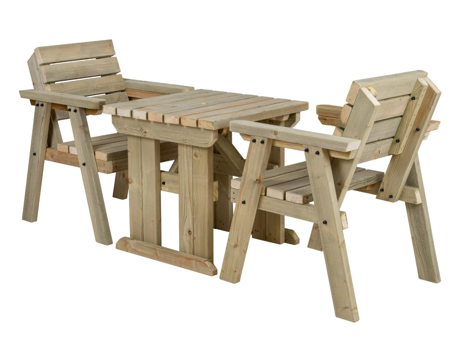 Hazels Companion Table And Chairs Set, Wooden Outdoor Dining Set