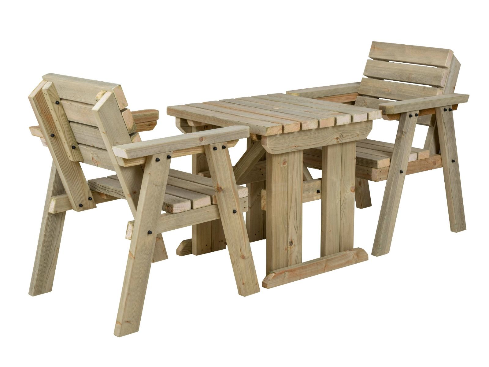Hazels Companion Table And Chairs Set, Wooden Outdoor Dining Set