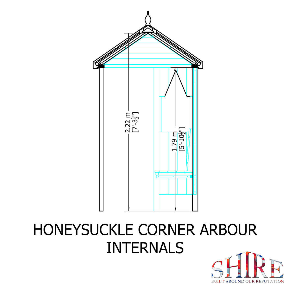 Honeysuckle Corner Arbour | 4x4 Pressure Treated Timber Corner Arbour